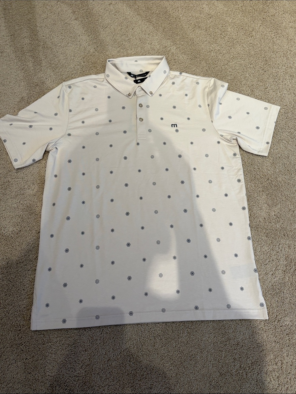 Travis Mathew Cream Polo Mens Large NWT